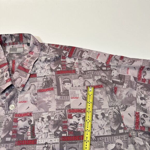 Enyce The Source Magazine Shirt Adult 3XL Y2K AOP Button Up Tupac Biggie Snoop - Picture 9 of 14